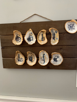 Salt Life Oyster Shell Plaque with Compass Accent Clam Shell