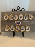 Walnut Beach Plaque done with Oyster Shells